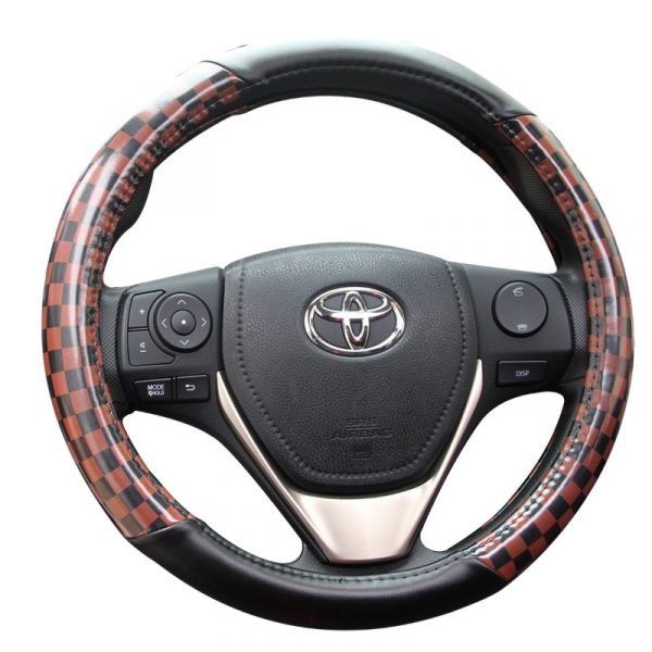 Brown PU Steering Wheel Cover - Image 2