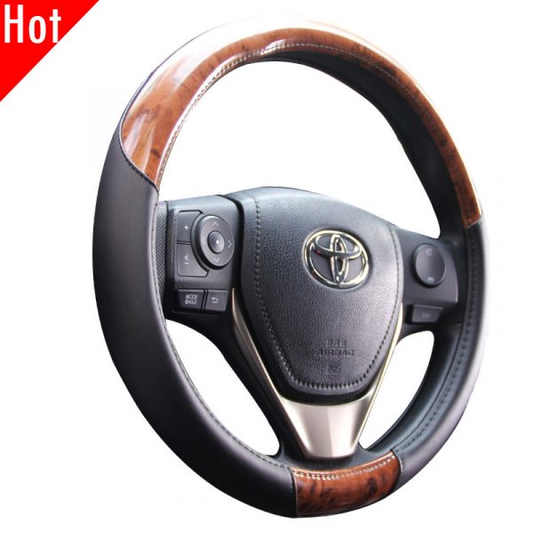 Burlwood Steering Wheel Cover