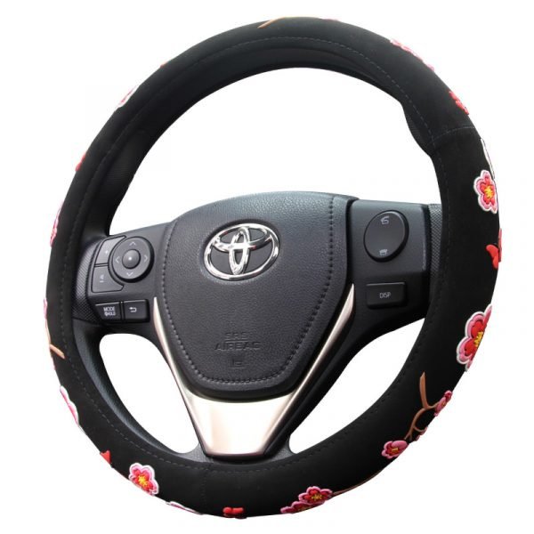 Girl Floral Steering Wheel Cover - Image 3