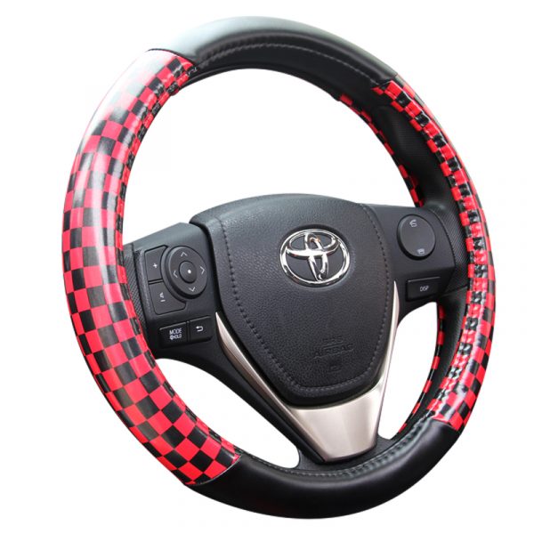 Red PU Steering Wheel Cover
