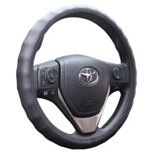 Anti-slip steering wheel cover PU leather universal fit