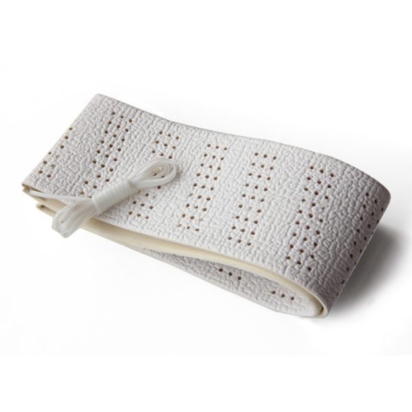 Lace up steering wheel cover beige PU foam