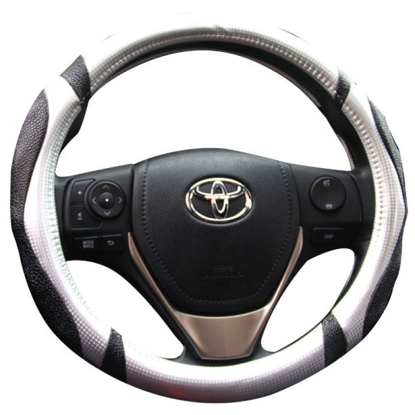 Carbon fiber steering cover with non slip texture
