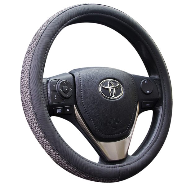 PU leather cooling steering wheel cover with breathable design