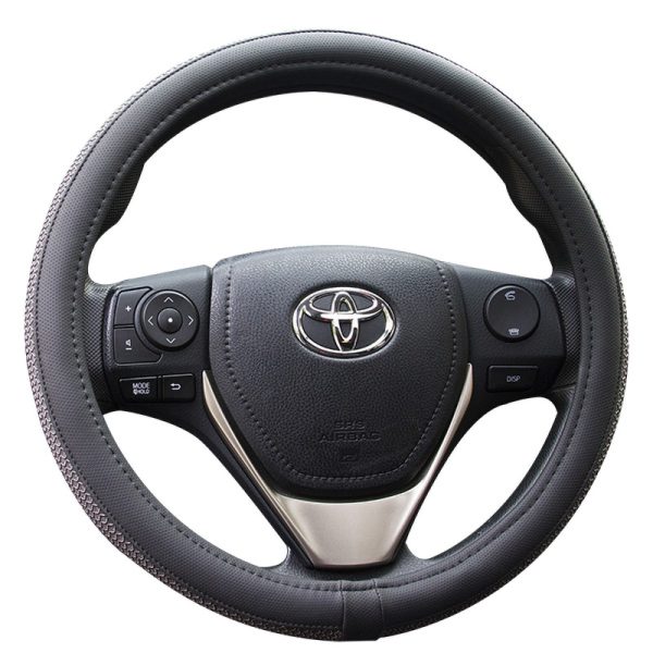 Universal PU leather cooling steering wheel protector