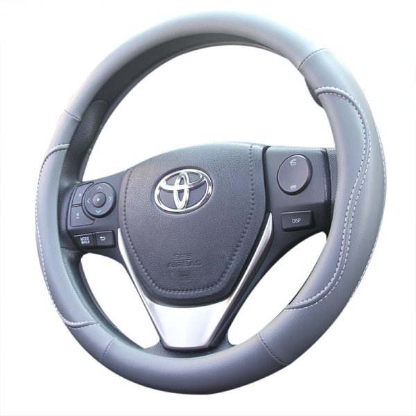 PU Leather Steering Wheel Cover Under Bright Light