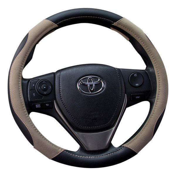 Anti-slip PU suede steering wheel cover for cars