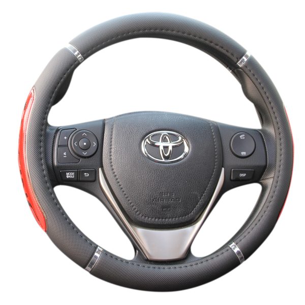 Universal 38 cm reflect steering wheel cover racing design