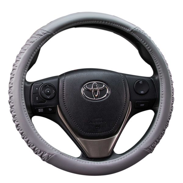 Shrink gray steering wheel cover universal fit