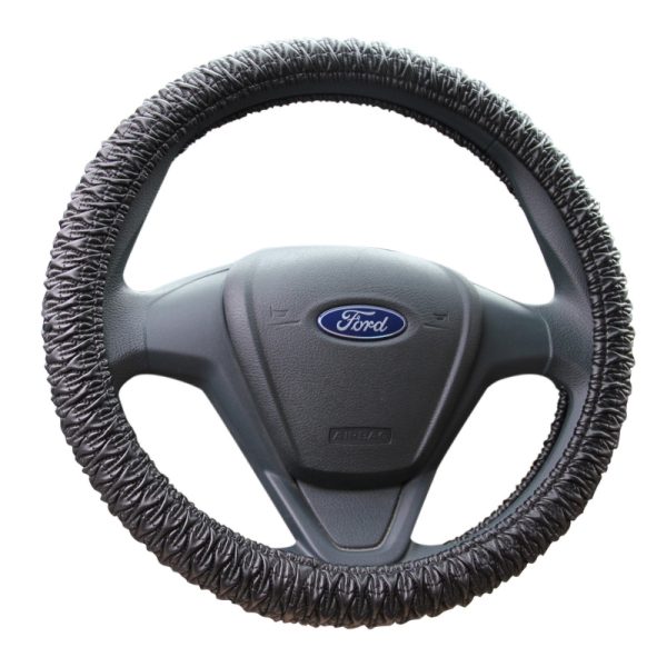 Black elastic shrink steering wheel cover for cars