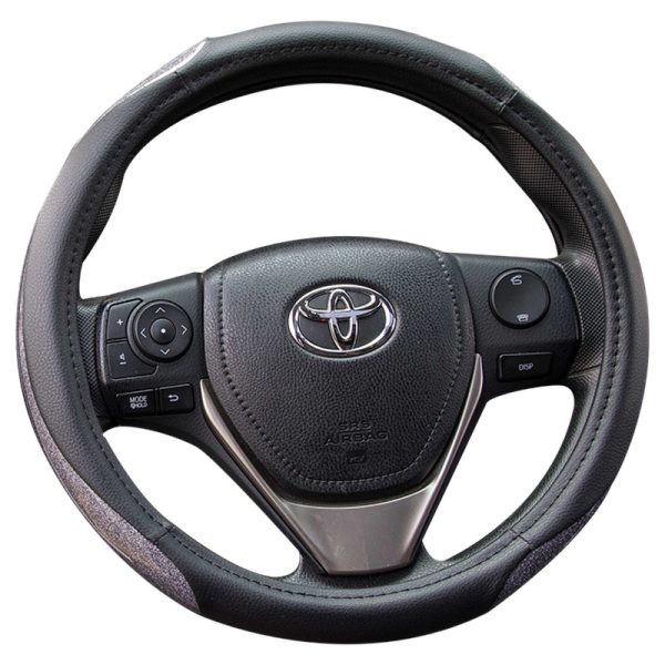 Universal silver metallic steering wheel cover, anti-slip inner core