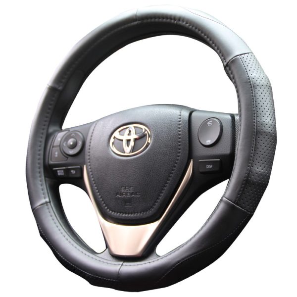 Black sport car steering wheel cover ergonomic design