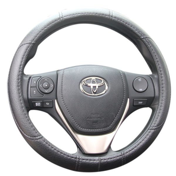 Universal PVC steering wheel cover top view, comfortable fit