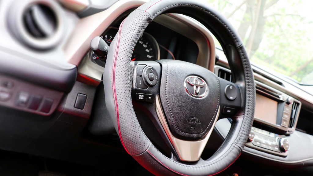 real leather steering wheel cover