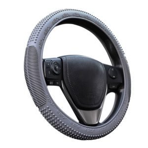 Silicone Steering Wheel Cover with non-slip grip for comfortable car driving