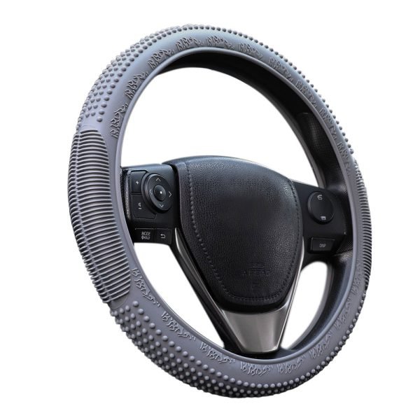 Silicone Steering Wheel Cover with non-slip grip for comfortable car driving