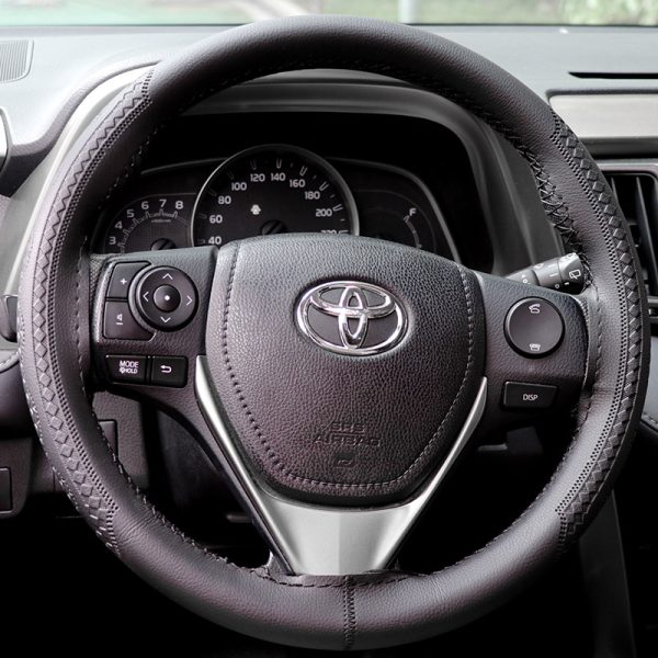 DIY sewing steering wheel cover front view