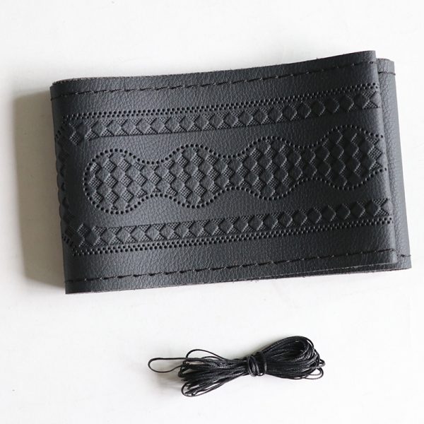 DIY steering wheel cover material with stitching thread