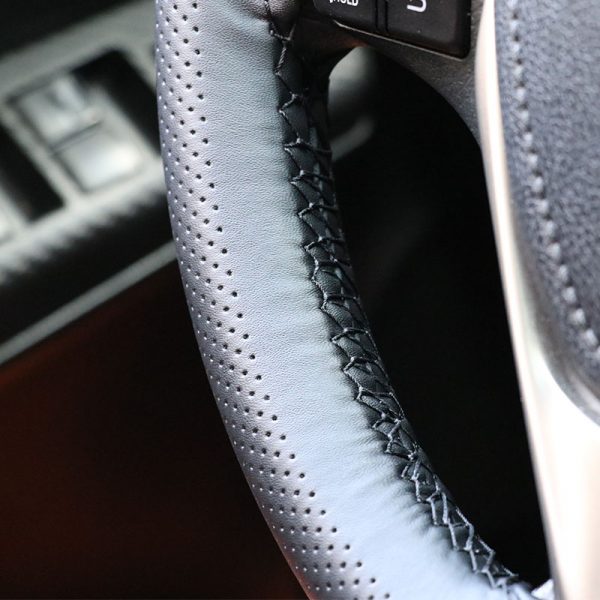 Leather Hand Stitched Steering Wheel Cover - Image 5