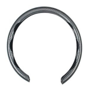 Black carbon-pattern C shape steering wheel protector