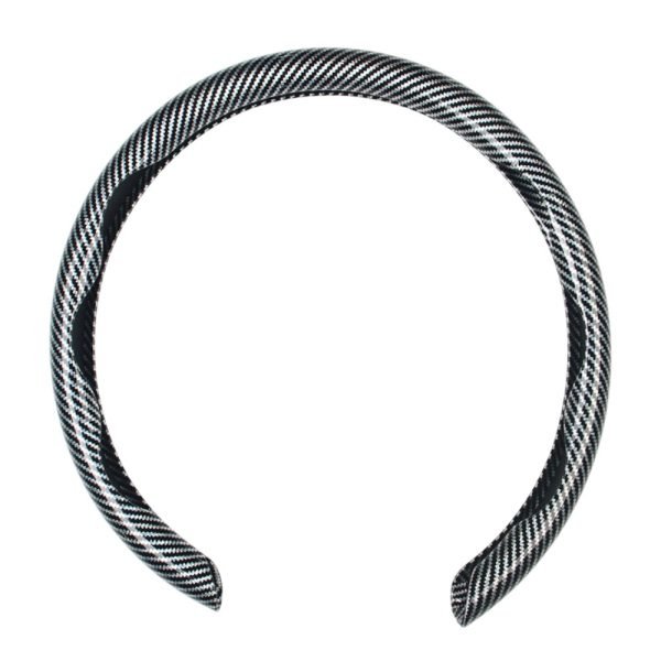 Black carbon-pattern C shape steering wheel protector