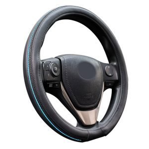 color-changing LED steering wheel cover installed on a steering wheel